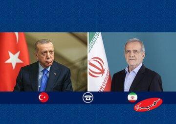 پزشکیان در تماس تلفنی با اردوغان «شروط ایران برای بازگشت به دیپلماسی» را تشریح کرد؛ اقدامات تهدیدآمیز در منطقه باید کنار گذاشته شود - کلبه سرگرمی