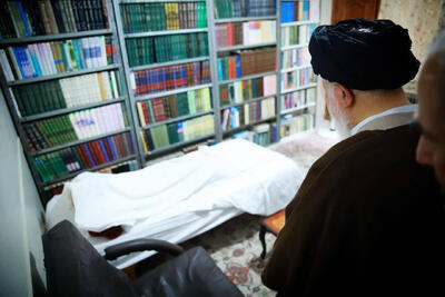  حضور امام جمعه مشهد در منزل مرحوم آیت‌الله عبدخدایی