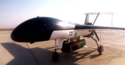 پهپاد کمان ۱۲ ارتش مجهز به غلاف جنگ الکترونیک +عکس