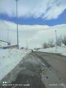تصویر تماشایی از برف در مرز تمرچین پیرانشهر