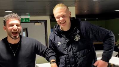 هالند شادی بعد از گل معروفش را آموزش میدهد!