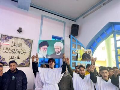 تصاویری از تجمع عراقی‌های کفن‌پوش برای دفاع از «حریم اسلام و رهبری»