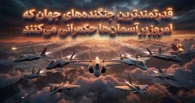  قدرتمندترین جنگنده‌های جهان که امروز بر آسمان‌ها حکمرانی می‌کنند(+عکس)