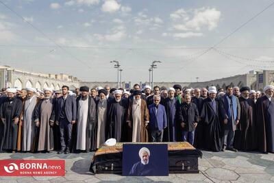  مراسم تشییع و خاکسپاری مرحوم آیت‌الله عبدخدایی در حرم مطهر رضوی برگزار شد