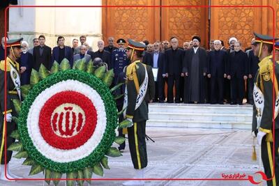  تجدید میثاق رئیس‌جمهور و اعضای دولت با آرمان‌های امام خمینی (ره)