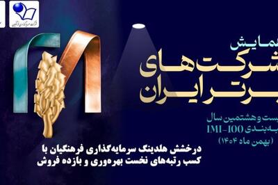 درخشش هلدینگ سرمایه‌گذاری فرهنگیان در بیست و هشتمین دوره شرکت‌های برتر ایران/ کسب رتبه‌های نخست بهره‌وری و بازده فروش با حضور معاون اول رئیس‌جمهور