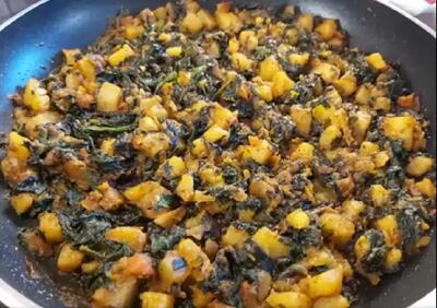  یک غذایی خوشمزه، با اسفناج بدون گوشت !