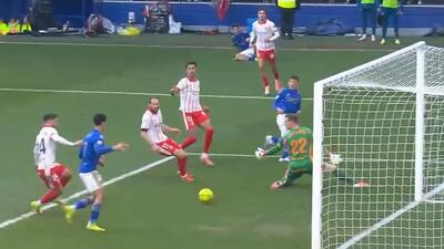 گل اول رئال اویدو به ژیرونا (گلی که امروز ترشتگن دریافت کرد)