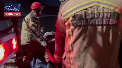  سقوط پژو ۲۰۶ به عمق دره در بزرگراه خرازی + فیلم