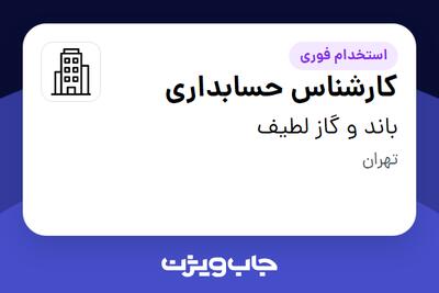  استخدام کارشناس حسابداری در باند و گاز لطیف