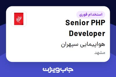  استخدام Senior PHP Developer در هواپیمایی سپهران