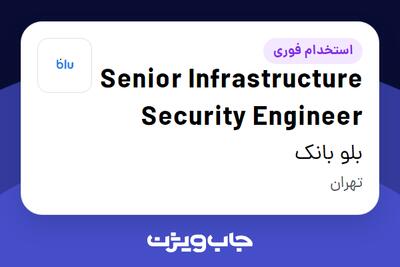  استخدام Senior Infrastructure Security Engineer در بلو بانک