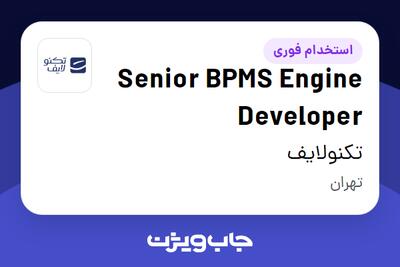  استخدام Senior BPMS Engine Developer در تکنولایف