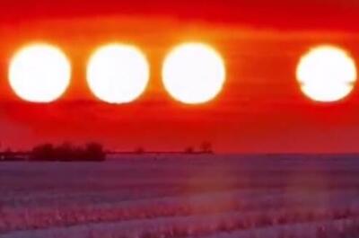 فیلم/ رؤیت ۴ خورشید بر فراز آلاسکا