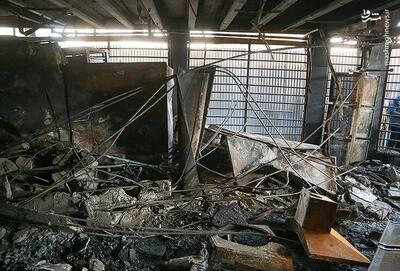 عکس/ خسارات اغتشاشات اخیر به اماکن عمومی در اهواز