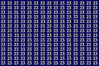  بازی فکری : در 6 ثانیه عددهای وارونه 23 و 32 را میان 23 ها پیدا کنید!