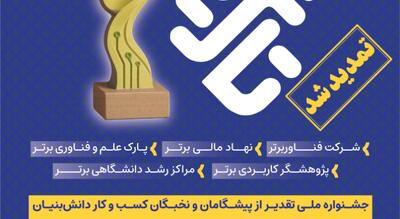  برگزاری «جایزه ملی تا ثریا» با محوریت الگوسازی کسب‌وکارهای دانش‌بنیان ایران