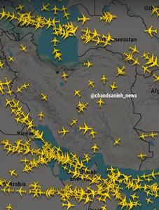 عکس: وضعیت پروازها در آسمان ایران