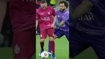 لایی زیبای فرانک ریبری به مارسلو در دیداری دوستانه