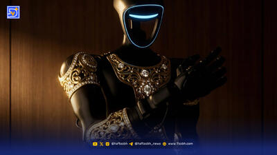  کاویار از اولین ربات انسان‌نمای لوکس جهان با لباس طلا رونمایی کرد