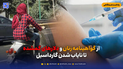  از گواهینامه زنان و دلارهای گمشده تا نایاب شدن گارداسیل