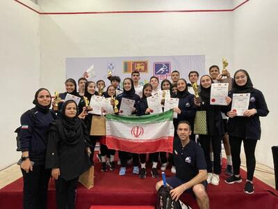  سبد تیم ملی اسکواش ایران با مدال های رنگارنگ پُر شد