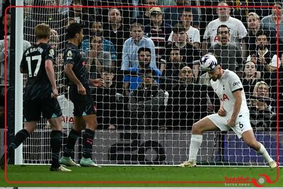 گل اول تاتنهام به منچسترسیتی توسط مارک گهی