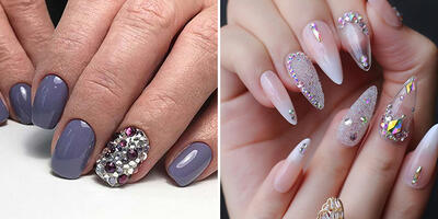 20 ایده طراحی ناخن با نگین برای خانم‌هایی که شیفته زرق و برق هستند - چی بپوشم