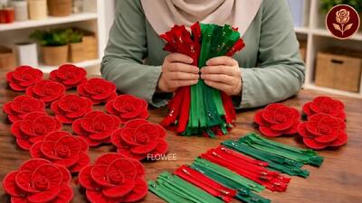  آموزش تبدیل زیپ های قدیمی به گل های رز خیره کننده