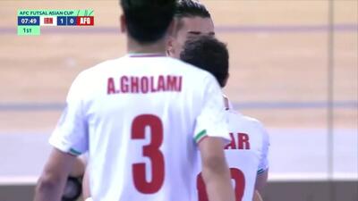گل اول ایران به افغانستان توسط عظیمی + ویدئو