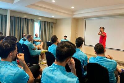 برگزاری جلسه فنی تیم ملی فوتسال در روز بازی با افغانستان