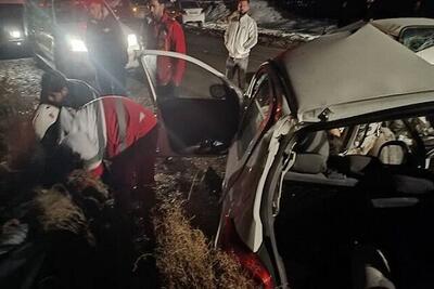 تصادف در جاده میانه به خلخال ۳ کشته برجای گذاشت