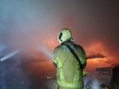  حدود ۱۰ هزار متر از اراضی باغی رامسر در آتش سوخت