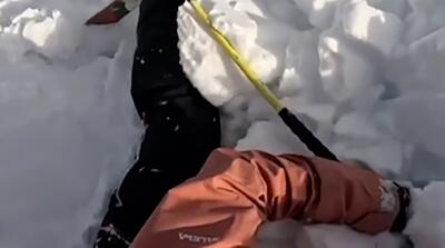  لحظه گرفتار شدن در بهمن عظیم کوهستان