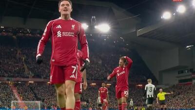  گل سوم لیورپول به نیوکسل توسط فلورین ویرتز