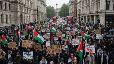  تظاهرات ضدصهیونیستی در لندن + فیلم