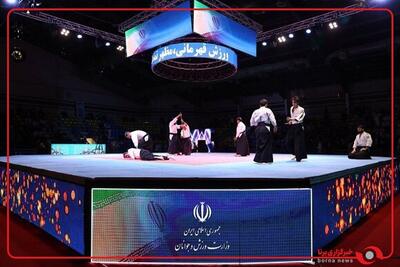  اجرای حرکات نمایشی ورزش باستانی در مراسم جشن بزرگ اقتدار ورزش ایران