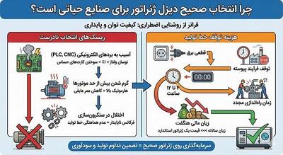  راهنمای انتخاب بهترین دیزل ژنراتور صنعتی برای کارخانه ها