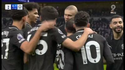 گل اول منچستر سیتی به تاتنهام (رایان چرکی)