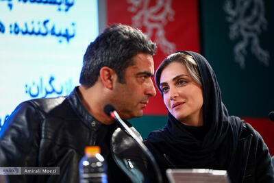  تصاویر | قاب‌هایی جالب از الناز ملک و منوچهر هادی در نشست فیلم «خیابان جمهوری» در جشنواره فیلم فجر