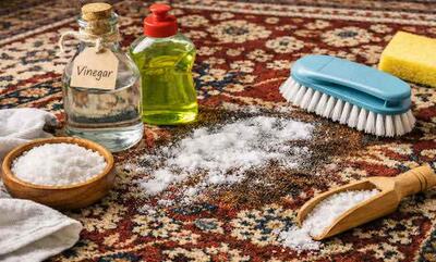  4 روش استفاده از نمک برای شستشوی فرش