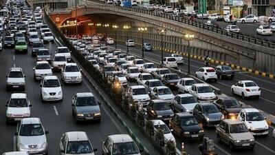 ترافیک صبحگاهی پایتخت در روز دوشنبه ۱۳ بهمن