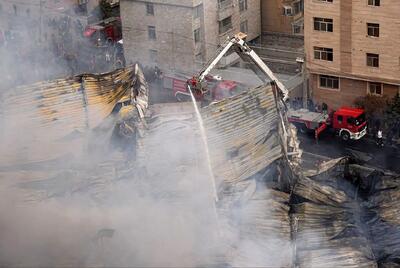 ماجرای حریق بازار جنت‌آباد از زبان کسبه و سخنگوی آتش‌نشانی +فیلم