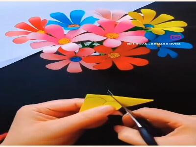  ساختن گل کاغذی به همین راحتیه!