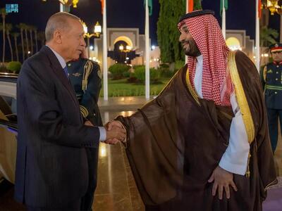  استقبال بن سلمان از اردوغان در کاخ الیمامه ریاض