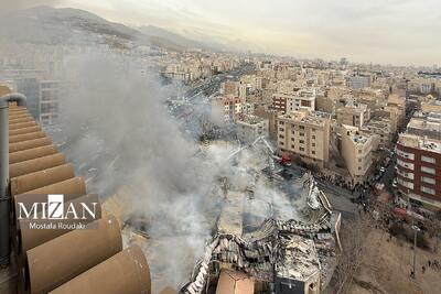 عکس/آتش‌سوزی بازارچه جنت‌آباد