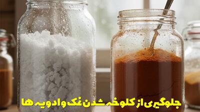  جلوگیری از کلوخه شدن نمک و ادویه ها با راهکار های ساده