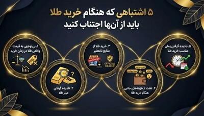 ۵ اشتباهی که هنگام خرید طلا باید از آنها اجتناب کنید