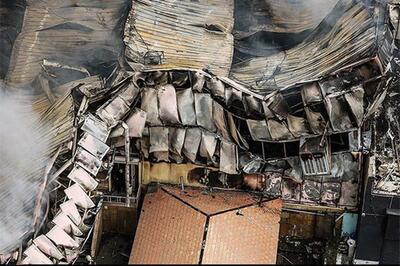  تصاویری از بازارچه جنتِ تهران پس از آتش‌سوزی امروز