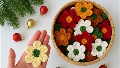  کسب درآمد آسان با بافت گل کاموایی